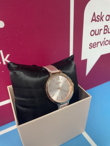MISSGUIDED ROSE GOLD PINK WATCH BOXED.