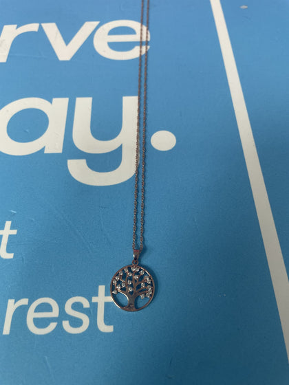 ROSE GOLD TREE PENDANT NECKLACE UNBOXED