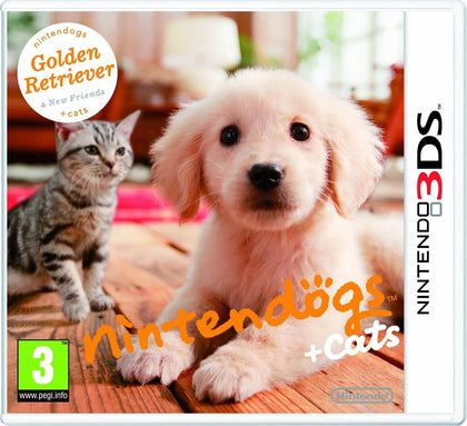 Nintendogs + Cats - Golden Retriever & New Friends (Nintendo 3DS) **CARTRIDGE ONLY**.