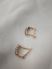 14K Gold Earrings 1.7G Earrings with Pink Stones, 585 Hallmarked, Box Included