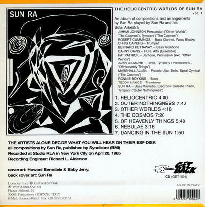 Sun Ra ‎– The Heliocentric Worlds Of Sun Ra Vol. 1.