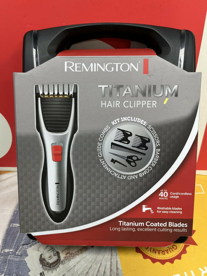 Remington Titanium Hair Clippers Cordless Clipper HC340.