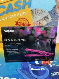 BaByliss 2861BAU Pro Nano 200 Hair Straightener, Pink.