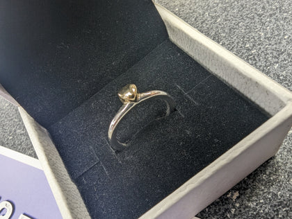 PANDORA RING WITH 14CT GOLD HEART BOXED PRESTON STORE.