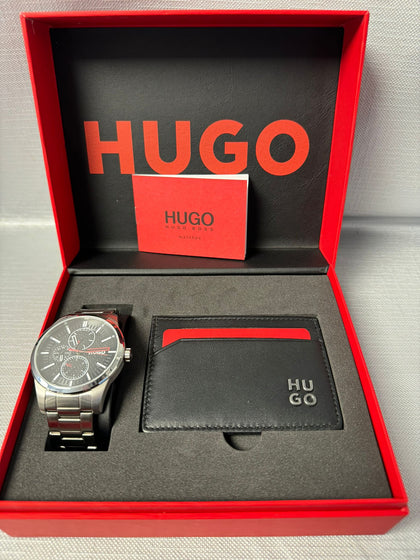 Hugo Men's Watch and Wallet Gift Set.