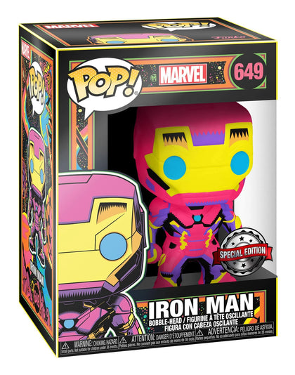 ** Collection Only ** Marvel Funko Pop Black Light Iron Man.