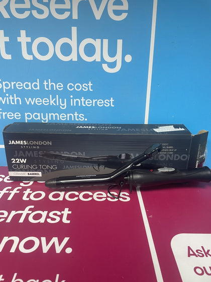 JAMES LONDON STYLING22W CURLING TONG BOXED.