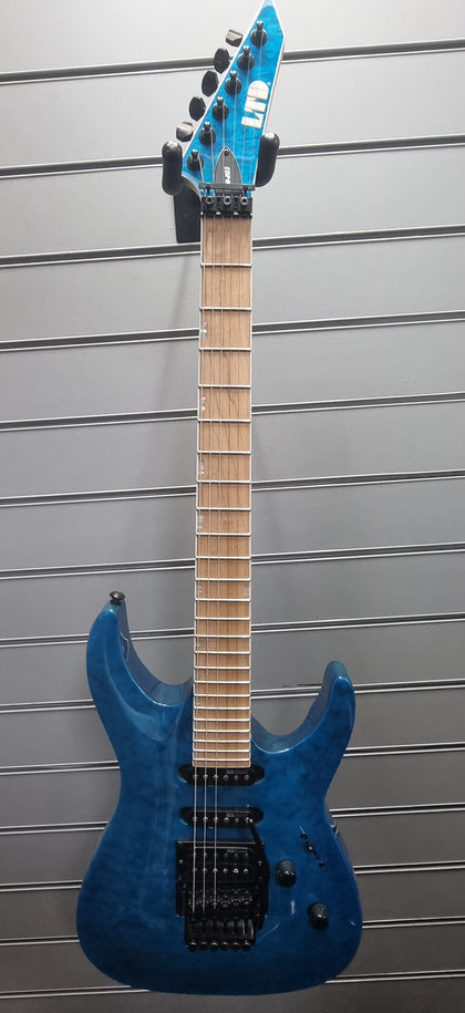 ESP-LTD MH203 Guitar See Thru Blue.