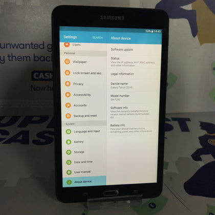 Samsung Galaxy T285 Tab A 7.0” (2016) 8GB, Unboxed.