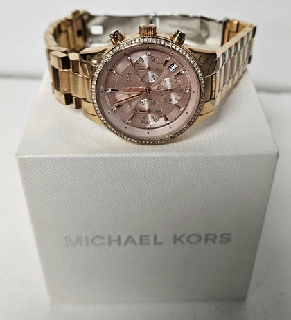 Michael Kors MK6357 Ladies Ritz Rose Gold Watch.