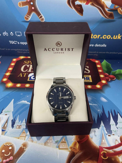 ACCURIST STAINLESS STEEL WATCH BOXED.