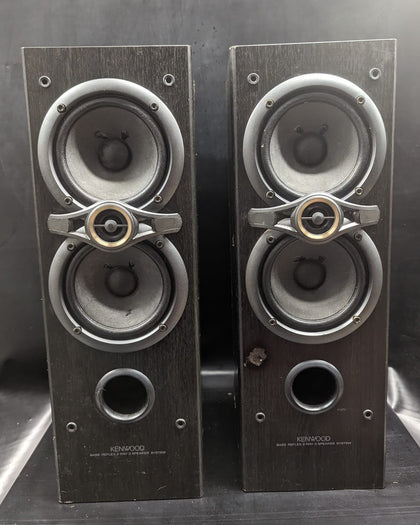 kenwood bass reflex 2 way 3 speaker system s-f100.
