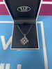 VIP JEWELLERY SILVER FLOWER PENDANT NECKLACE BOXED