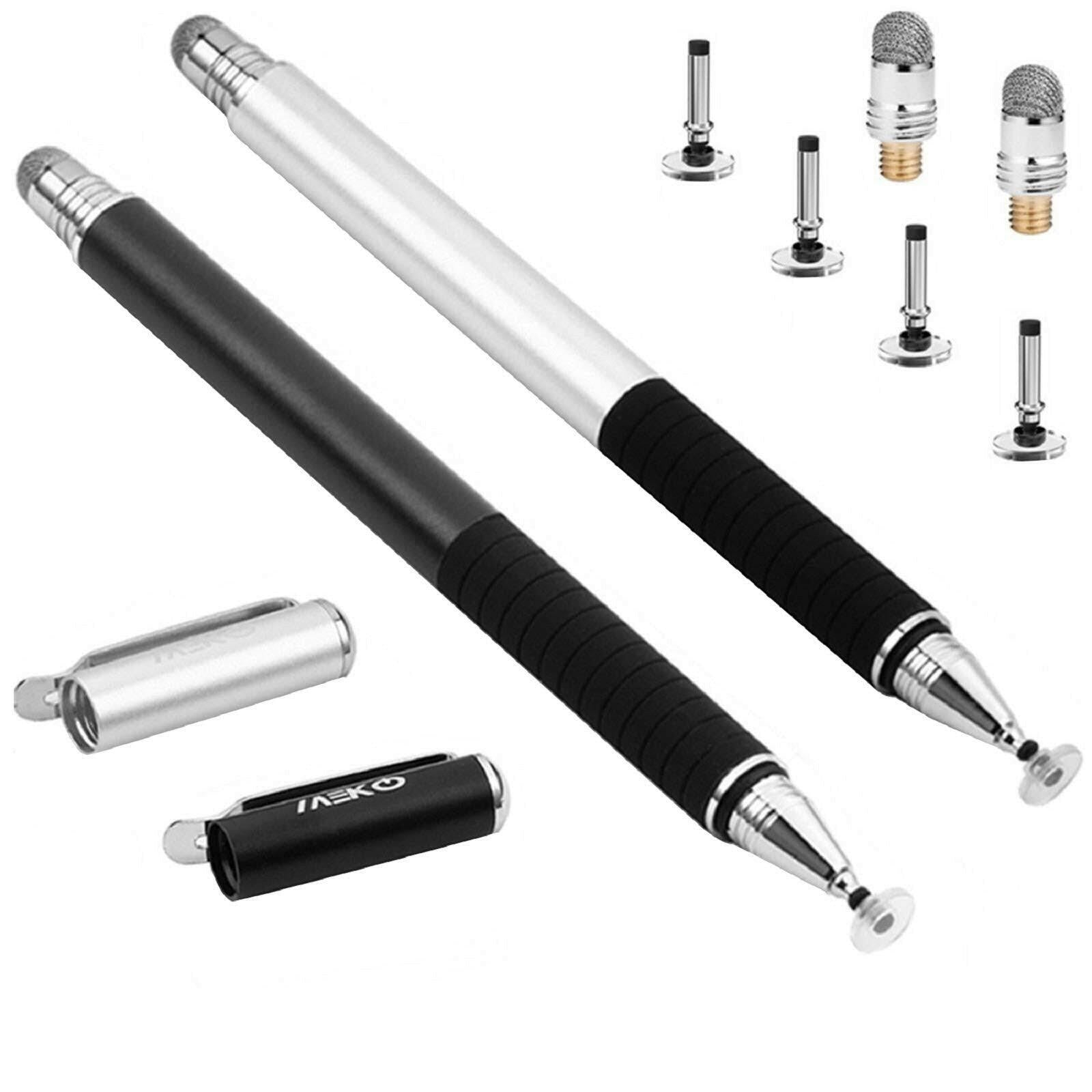 MEKO 2-in-1 Stylus Precision Disc Styli Touch Screen Pen with 3 Replaceable Tips