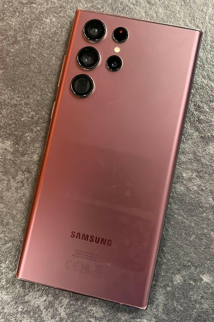Samsung Galaxy S22 Ultra 5G 128GB Burgundy Unlocked **NO S-PEN**.