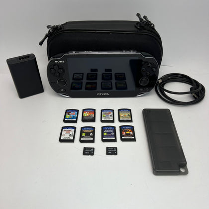 Sony PlayStation Vita PCH-1003 +  8 GAMES + 32GB MEMORY CARD - Black.