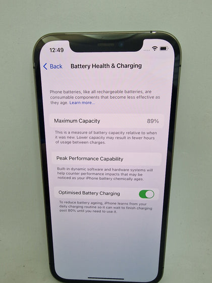 Apple iPhone 12 Pro 256GB Graphite  89% Battery unlocked.