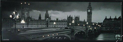 Steepletone ~ London Night Scene ~ LED Monochrome Picture ~ 12