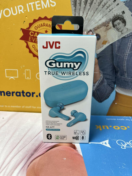 JVC Gumy Truly Wireless Earbuds Headphones, Bluetooth 5.0, Water Blue.
