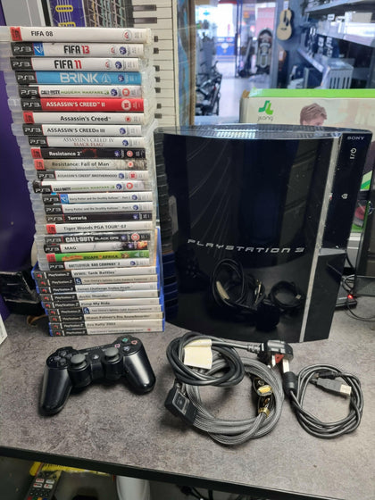 PlayStation 3 320GB Console Black backward compatible with games.