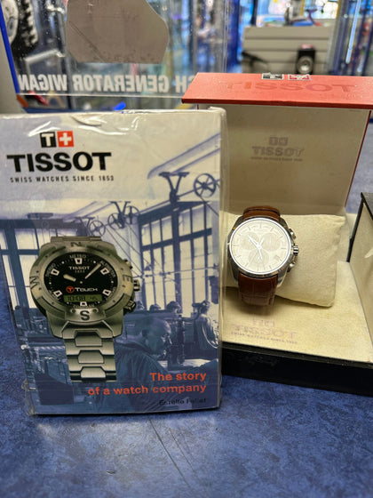 Tissot Chronograph Brown Leather Watch.
