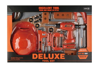 Tool Kit & Helmet Play Set -  Pretend Play - Good Helper Deluxe NEW.