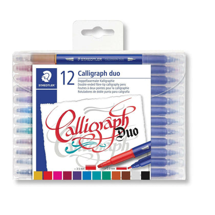 Staedtler Double Ended Calligraphy Pens Assorted Pack of 12.