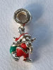 Pandora Disney Silver CZ & Enamel Santa Mickey Dangle Charm