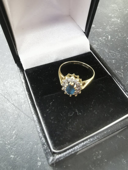 9K Gold Ring, Hallmarked 375 & Tested, 1.79G, Size: J.