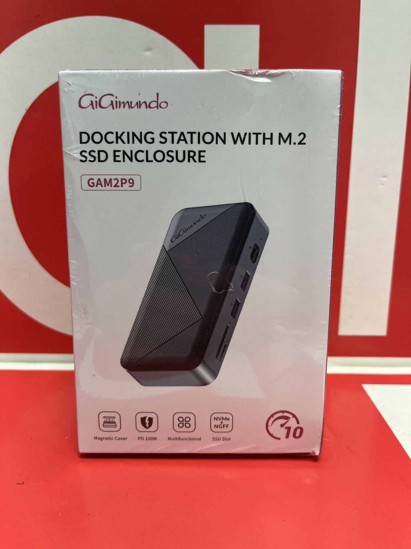 GiGimundo Docking Station With M.2 SSD Enclosure