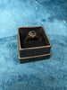 9ct ring with black stones 3g