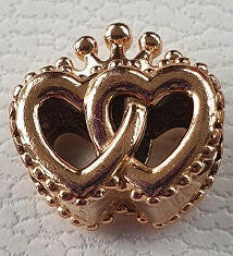 Pandora Crown & Entwined Hearts Charm