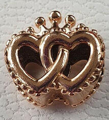 Pandora Crown & Entwined Hearts Charm.