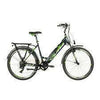 Crussis e-City 1.14-S Step Through Hybrid Electric Bike, 26" Wheels, 17.5Ah Battery -19" Frame - Black/Green
