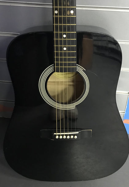 Squier SA-150 Dreadnought Acoustic Guitar, Black.