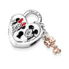 Pandora Disney Mickey Mouse & Minnie Mouse Padlock Charm 780109C01