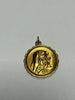 9ct gold virgin mary pendant