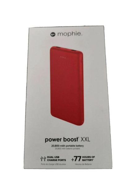 Mophie Power Boost XXL 20.800mah Dual USB Smartphone Power Bank - Red.