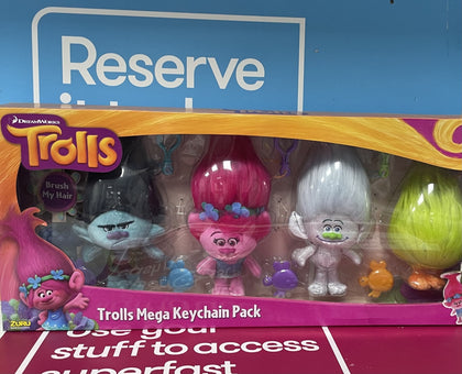 TROLLS MEGA KEYCHAIN PACK BOXED.