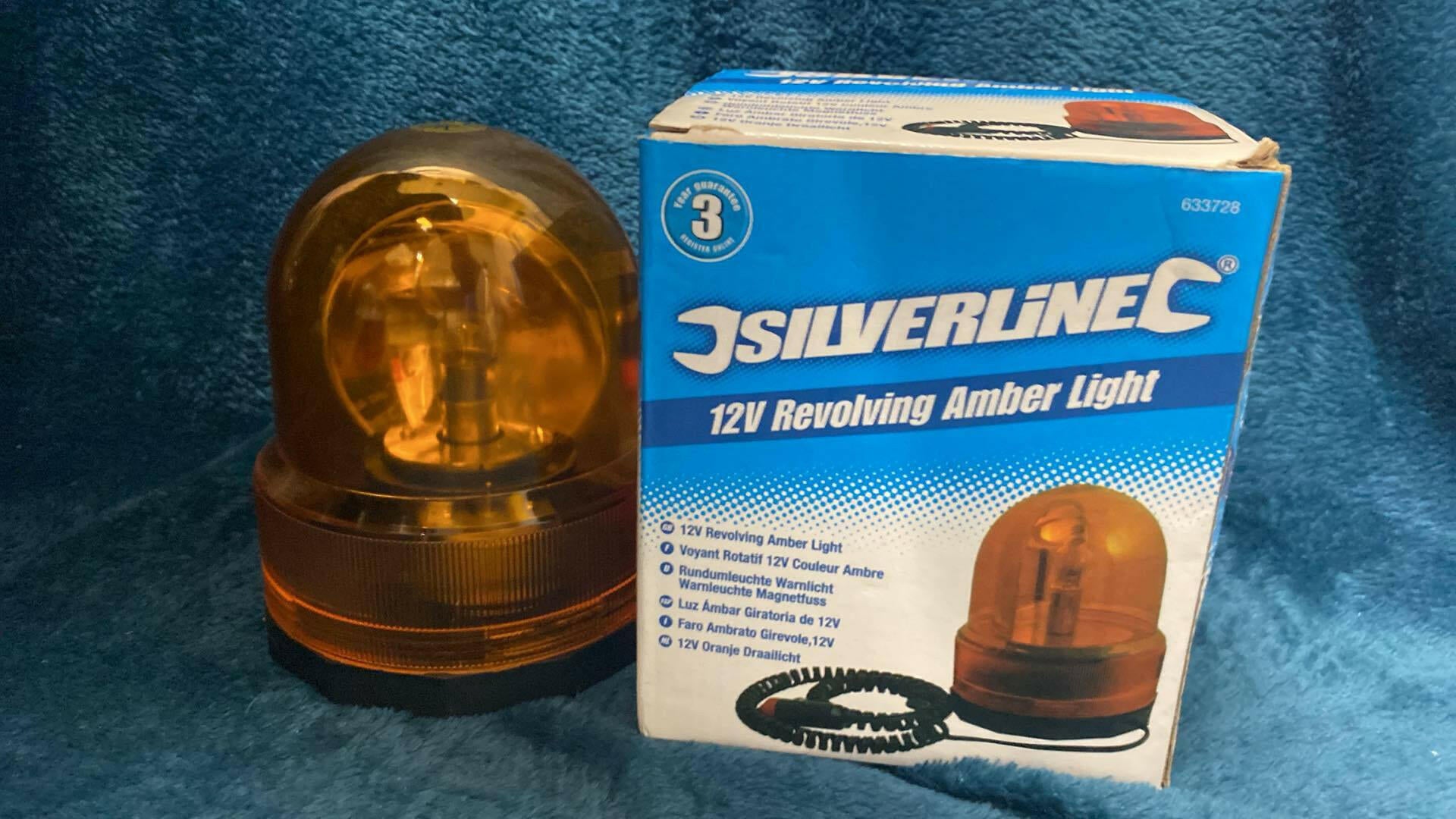 Silverline 12v revolving amber light