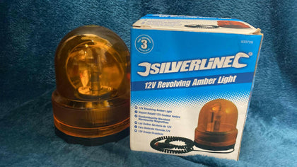 Silverline 12v revolving amber light.