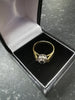 18K Gold Ring Diamonds, Hallmarked 750 and Tested, Size: M