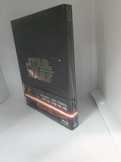 STAR WARS THE FORCE AWAKENS / 2BD + 1DVD COMBO PACK STEELBOOK BLU-RAY KOREAN.