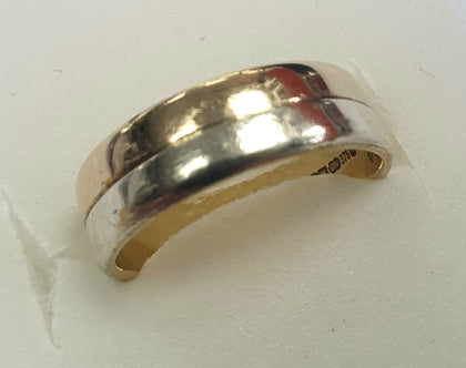 9ct gold two tone ring band  LEYLAND STORE.