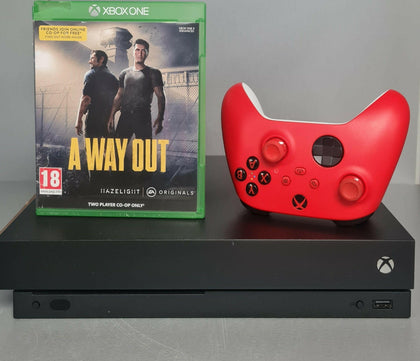 Microsoft Xbox One x 1TB Console - Black + A Way out.