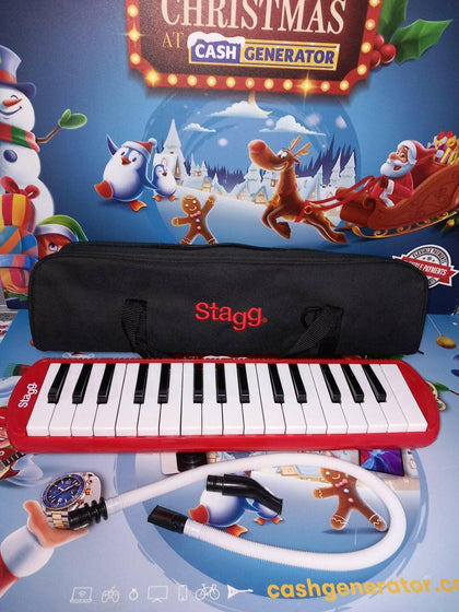 Stagg 32 Note Melodica with Case - Red.