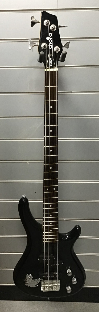 CHORD CCB90 4 String Bass Guitar **Gloss Black**.