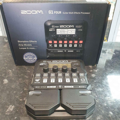 Zoom G1 Four Guitar Multi Effects Pedal.