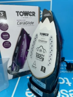 Tower T22008 Ceraglide 2-in-1 Cord / Cordless Steam Iron.