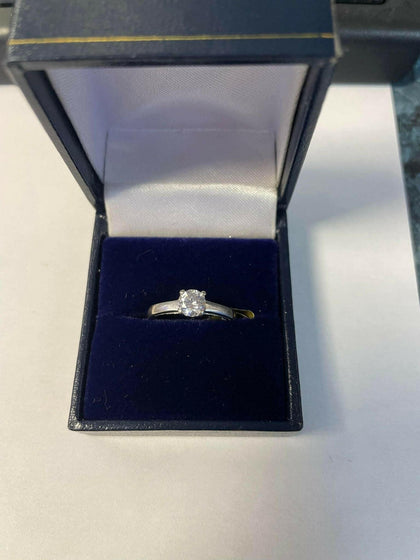9CT white gold engagement ring.